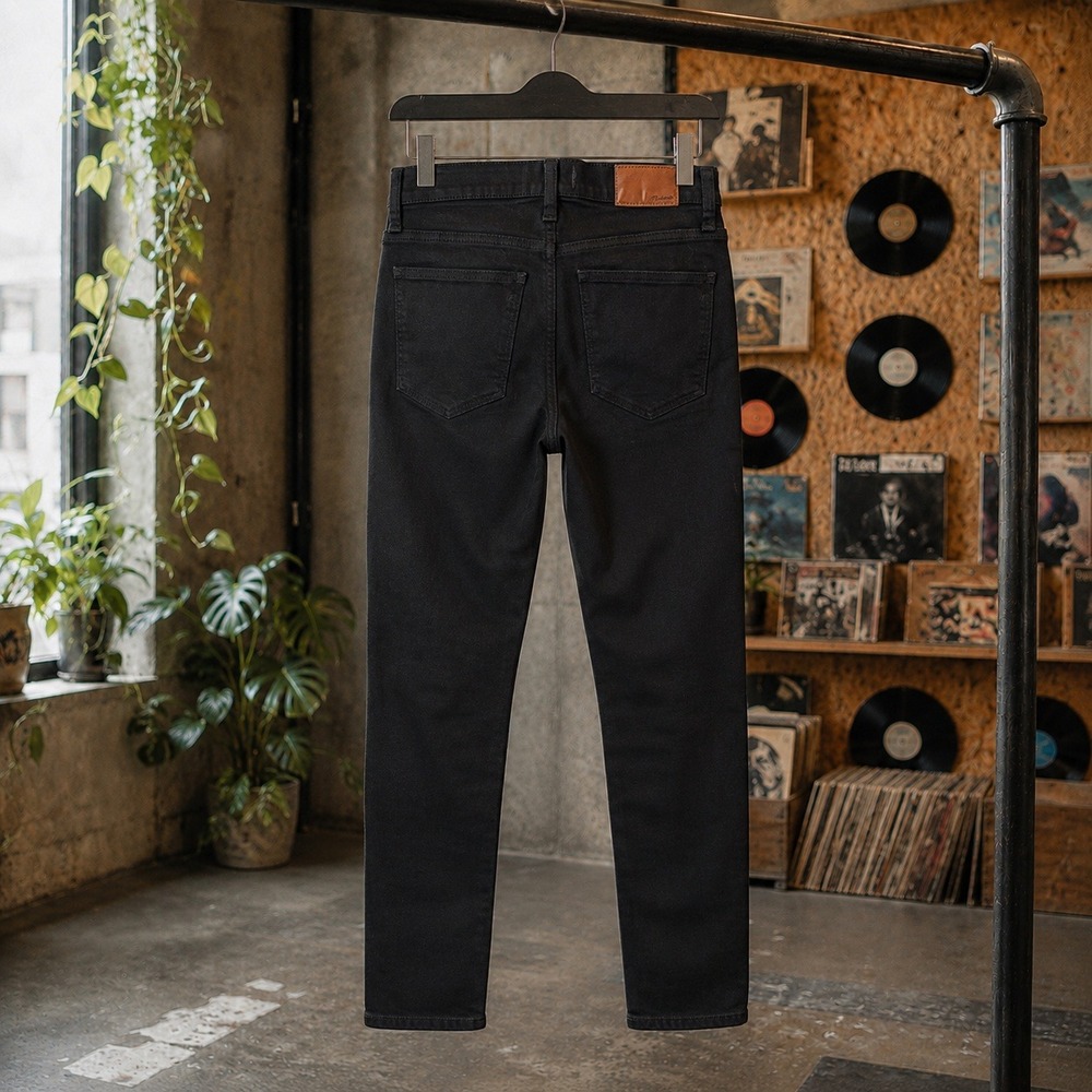 Madewell Roadtripper Skinny Jeans in Lunar Black High Rise Size 28